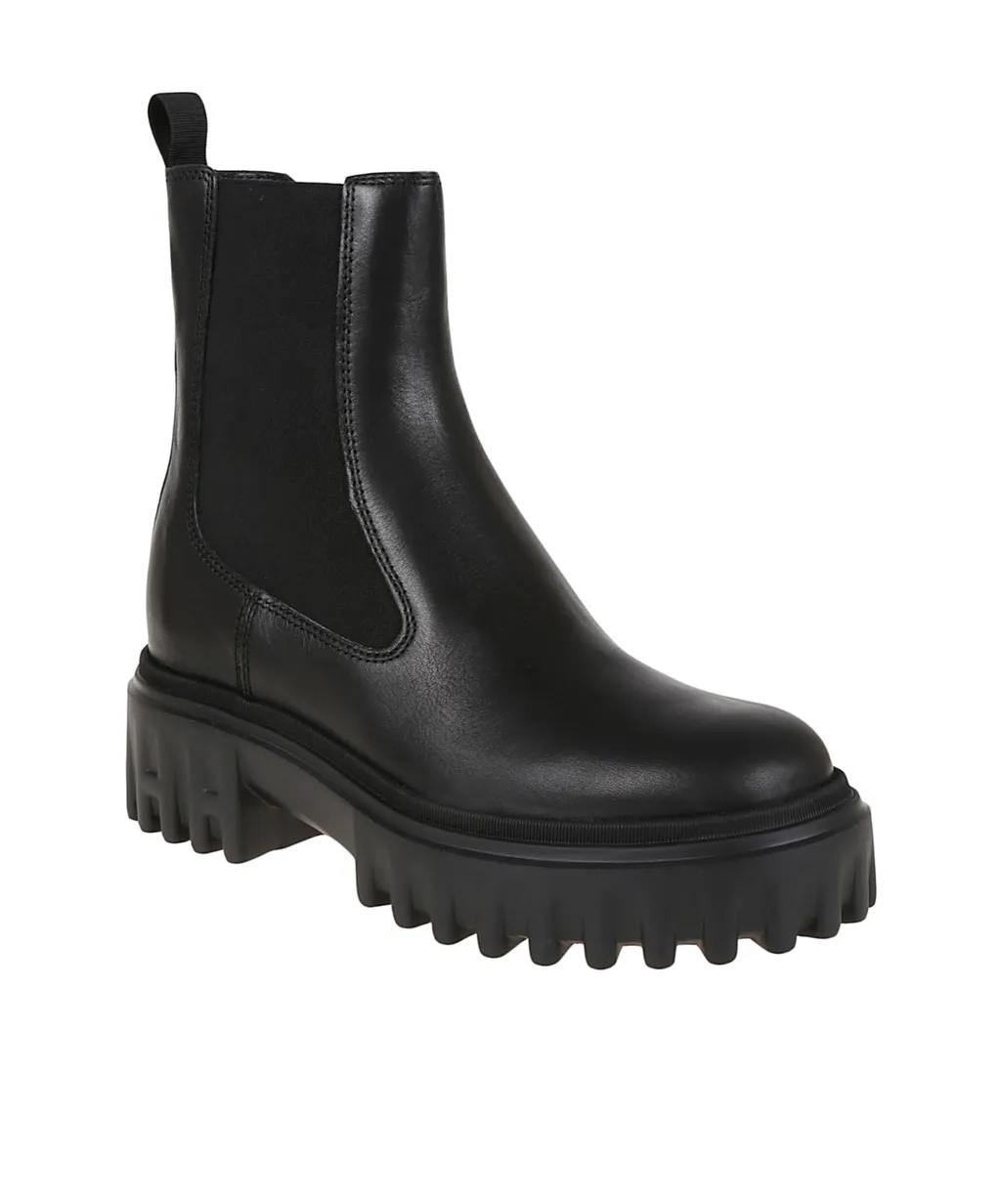 Elastic-Panel Platform Chelsea Boots