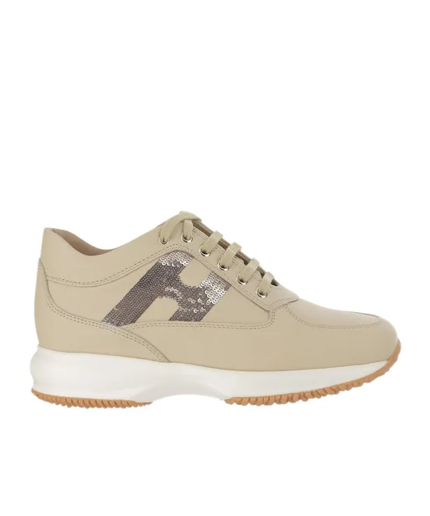 Sequin-Embellished Low-Top Trainers