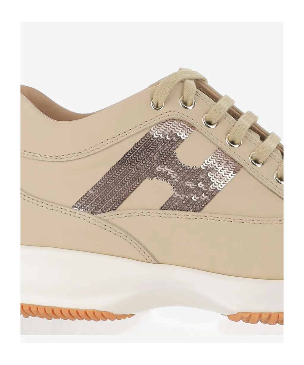 Sequin-Embellished Low-Top Trainers
