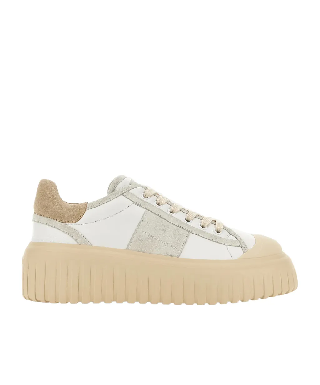 Logo Embossed Lace-Up Sneakers