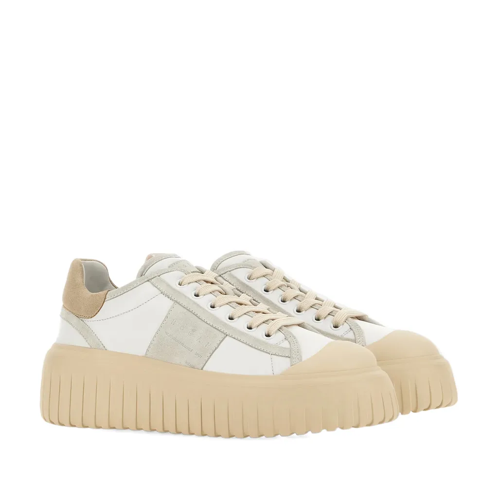 Logo Embossed Lace-Up Sneakers