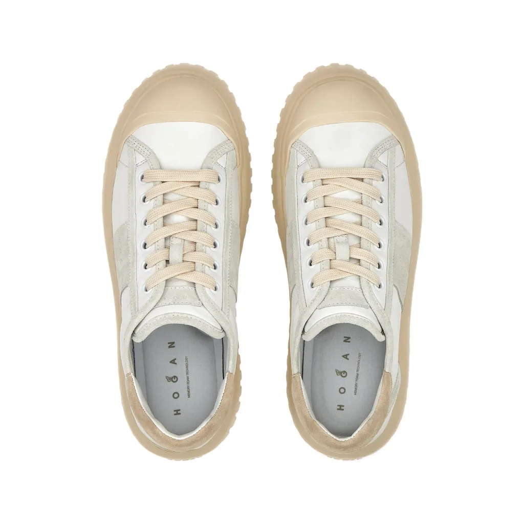 Logo Embossed Lace-Up Sneakers
