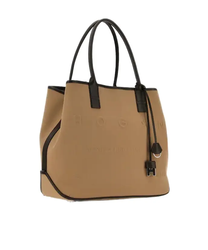 Logo Embossed Medium Script Tote Bag