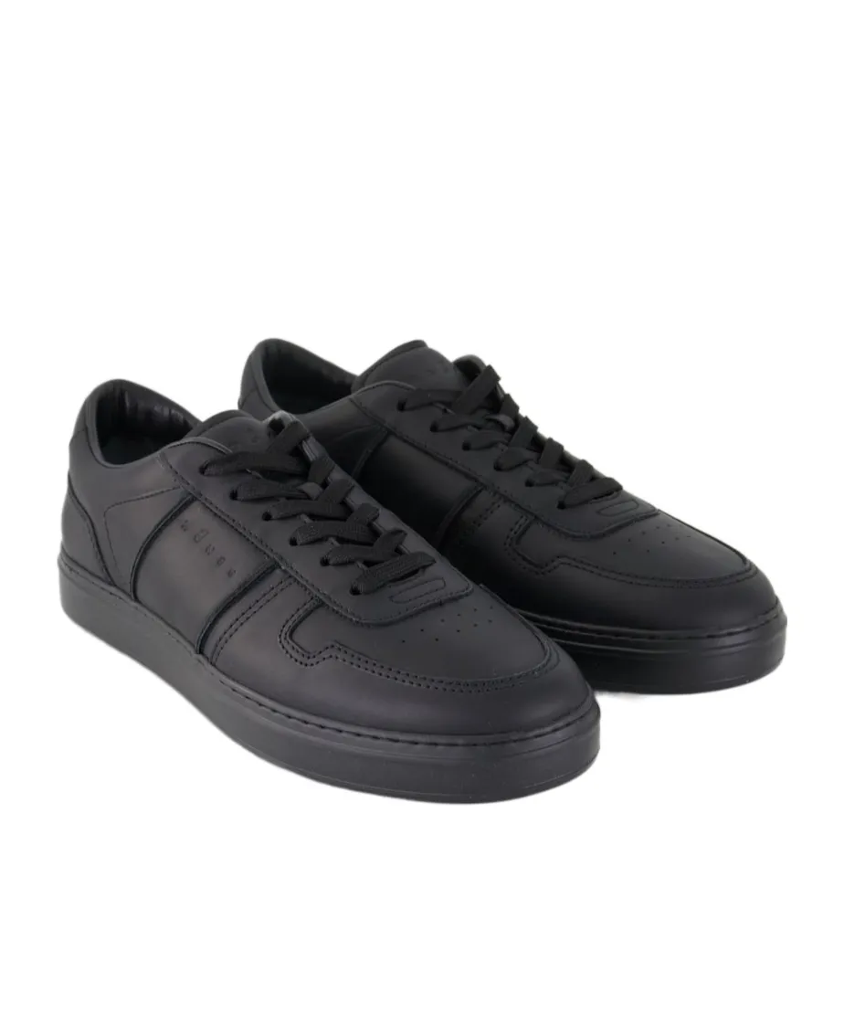 H668 Leather Lace-Up Trainers