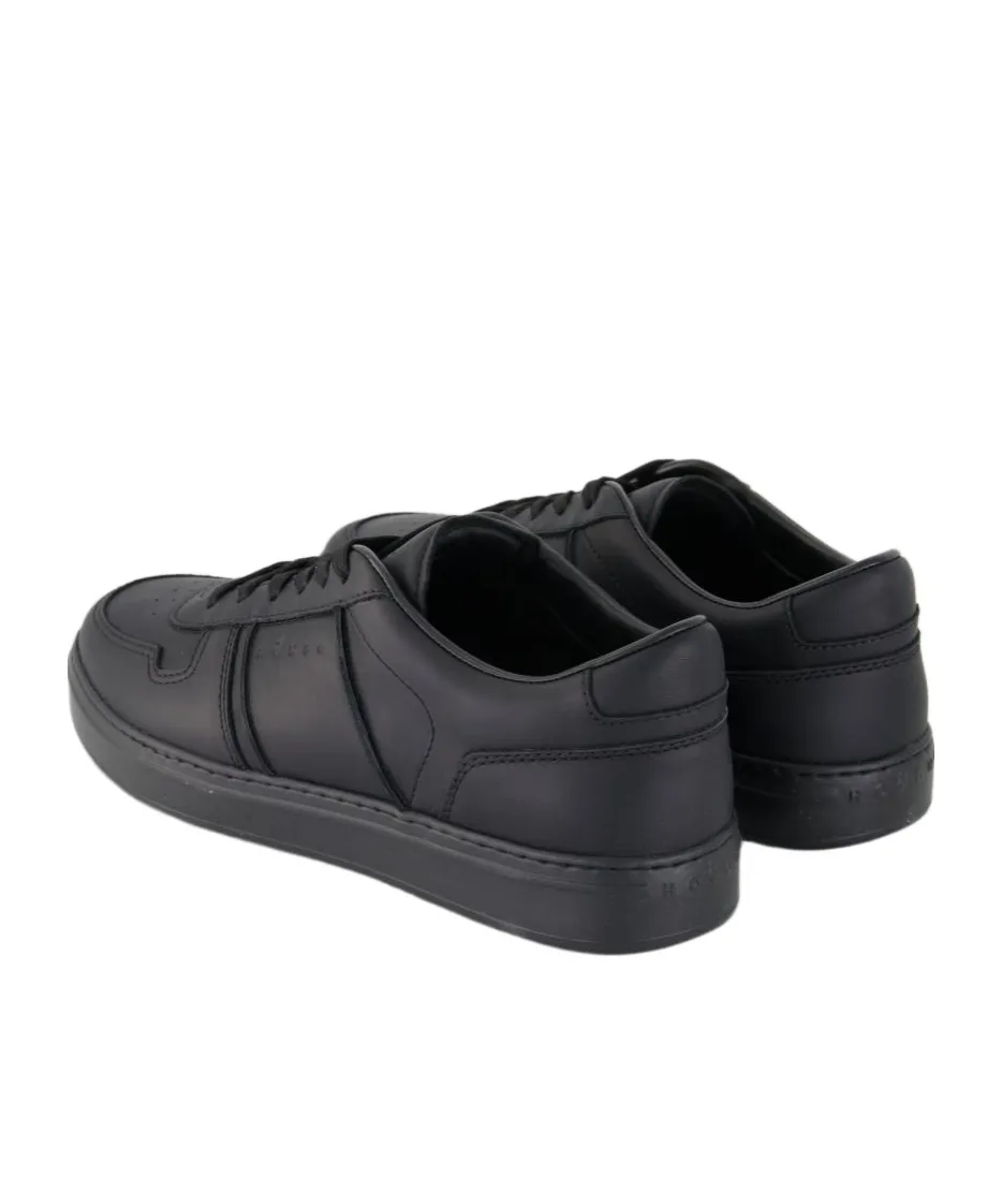 H668 Leather Lace-Up Trainers
