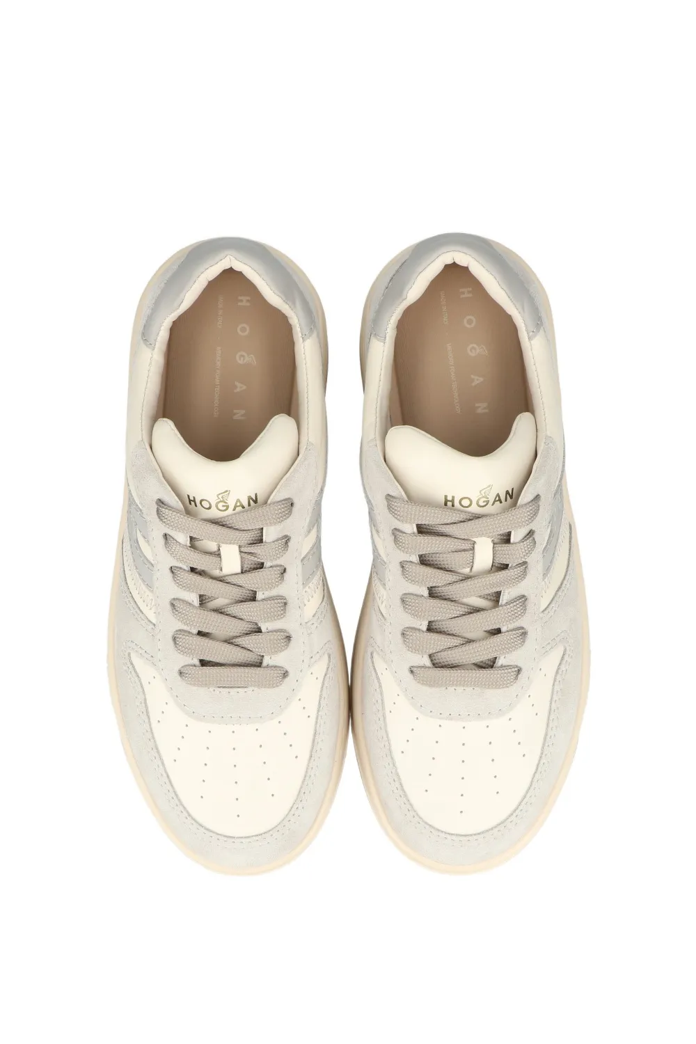 Hogan H630 Logo Patch Lace-Up Sneakers