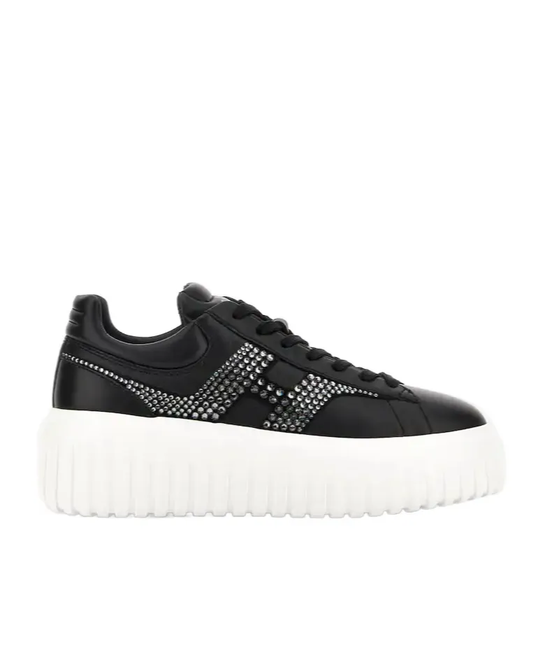 H-Stripes Embellished Lace-Up Sneakers