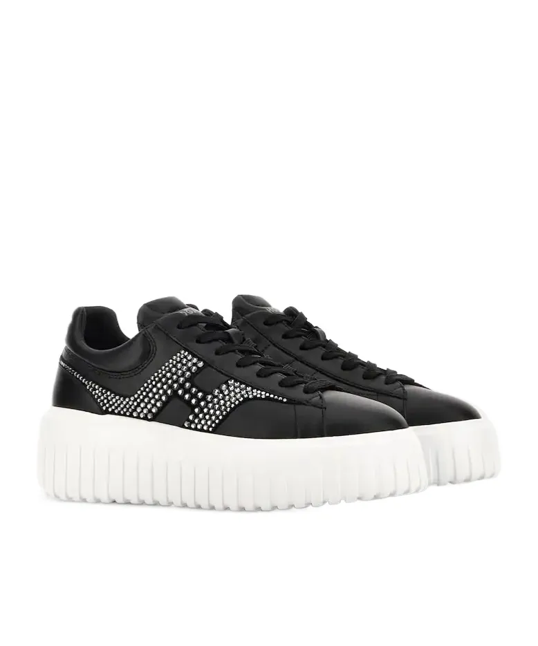 H-Stripes Embellished Lace-Up Sneakers
