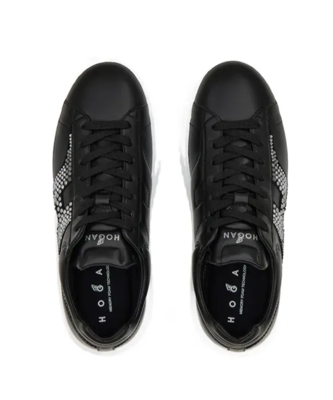 H-Stripes Embellished Lace-Up Sneakers