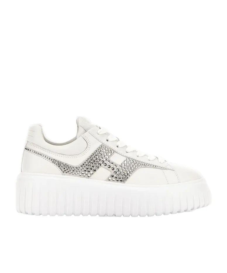 H-Stripes Embellished Lace-Up Sneakers
