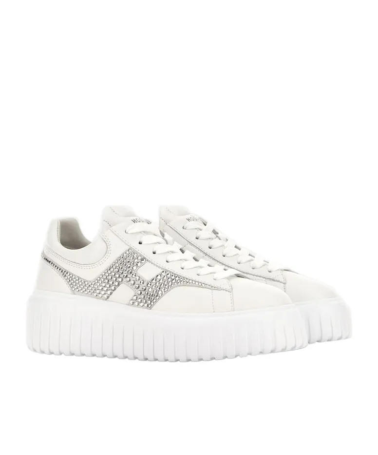 H-Stripes Embellished Lace-Up Sneakers
