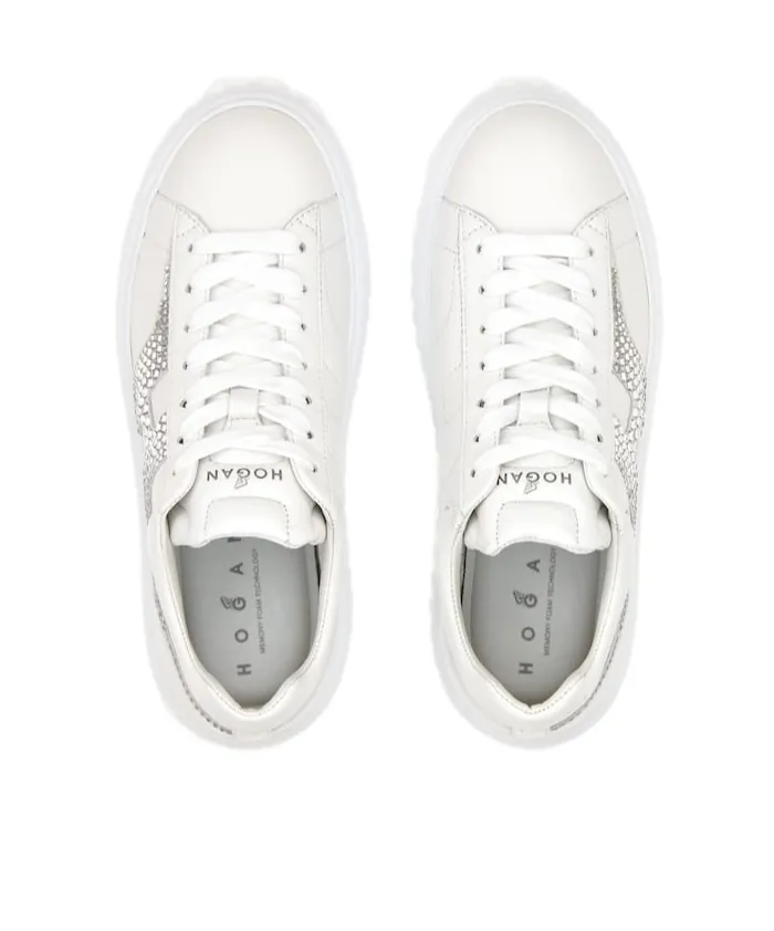 H-Stripes Embellished Lace-Up Sneakers