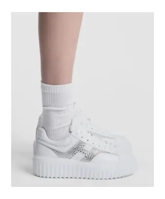 H-Stripes Embellished Lace-Up Sneakers