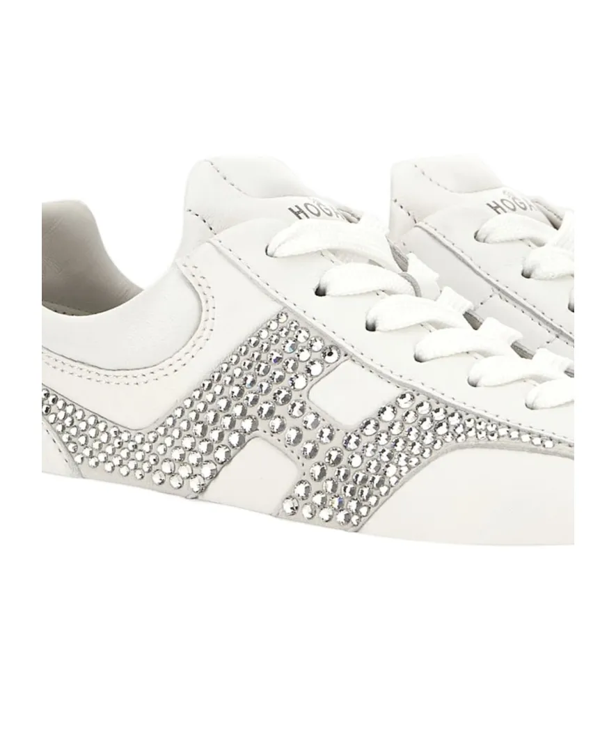 H-Stripes Embellished Lace-Up Sneakers
