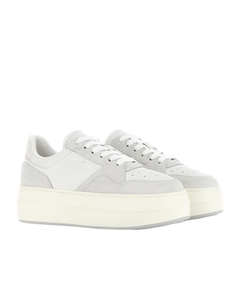 Skyscraper Logo Printed Lace-Up Sneakers