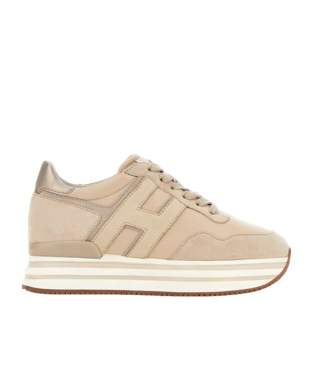 H483 Midi Platform Round Toe Sneakers