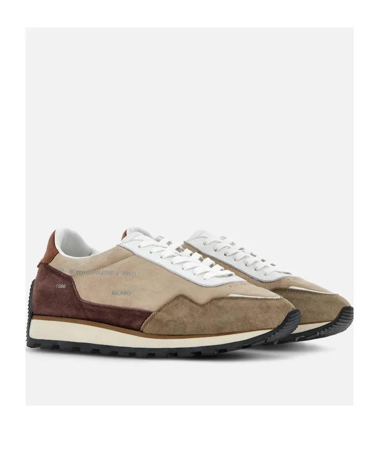 Round-Toe Lace-Up Sneakers