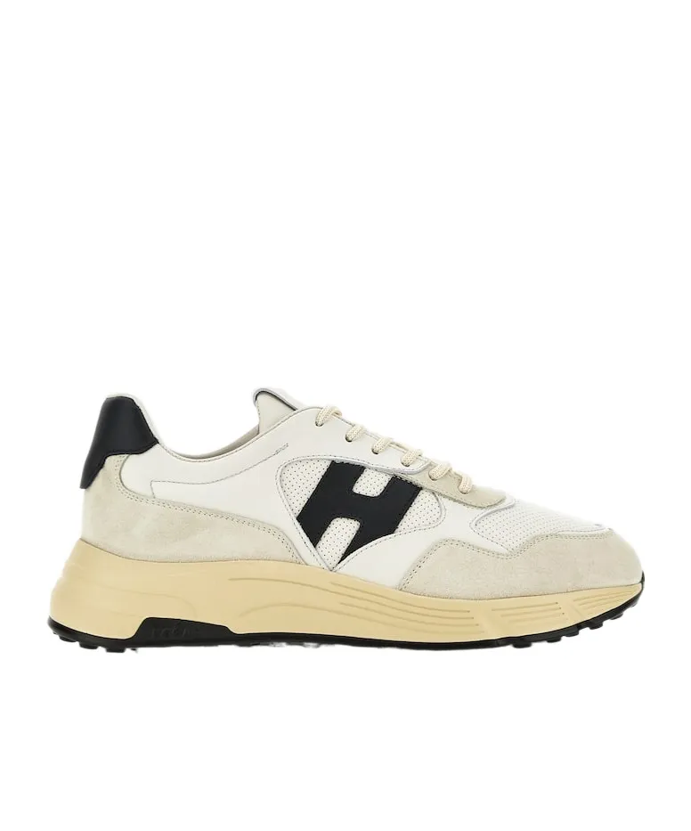 Panelled Lace-Up Sneakers