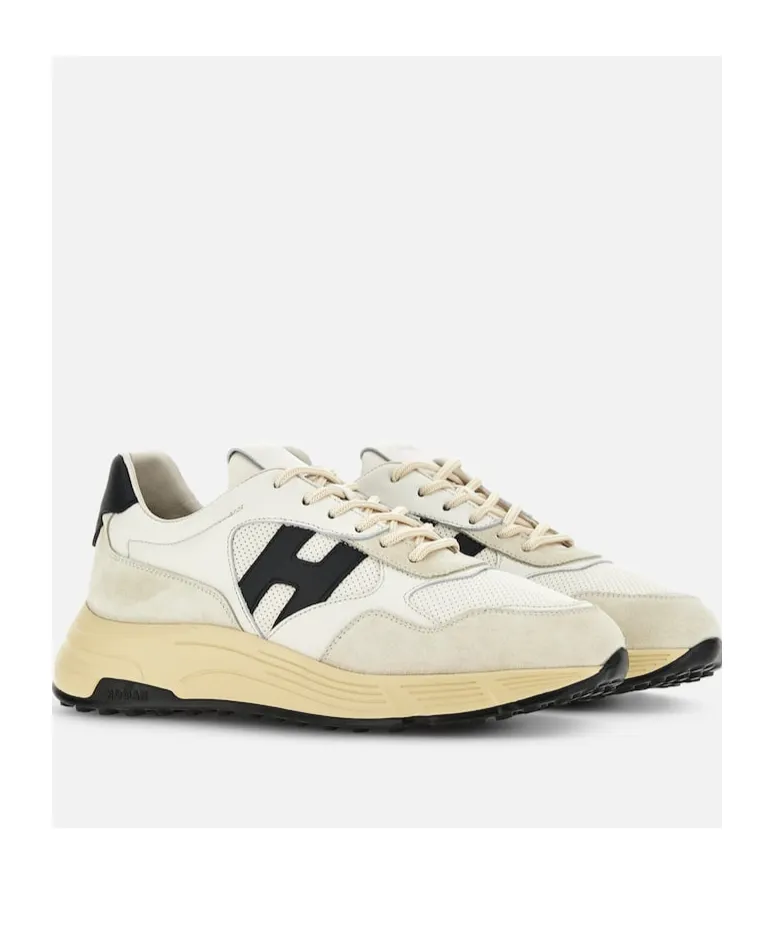 Panelled Lace-Up Sneakers