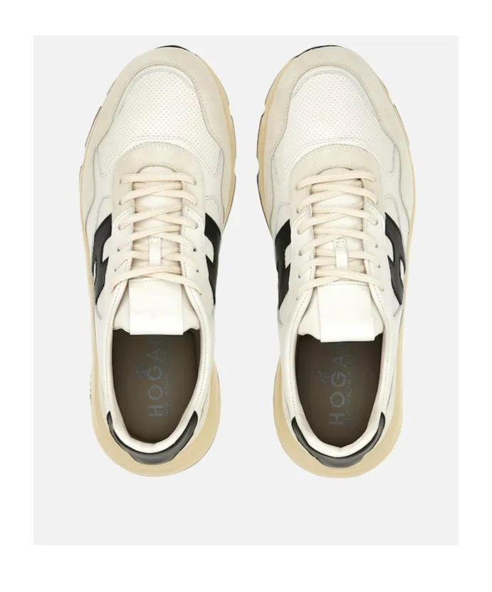Panelled Lace-Up Sneakers