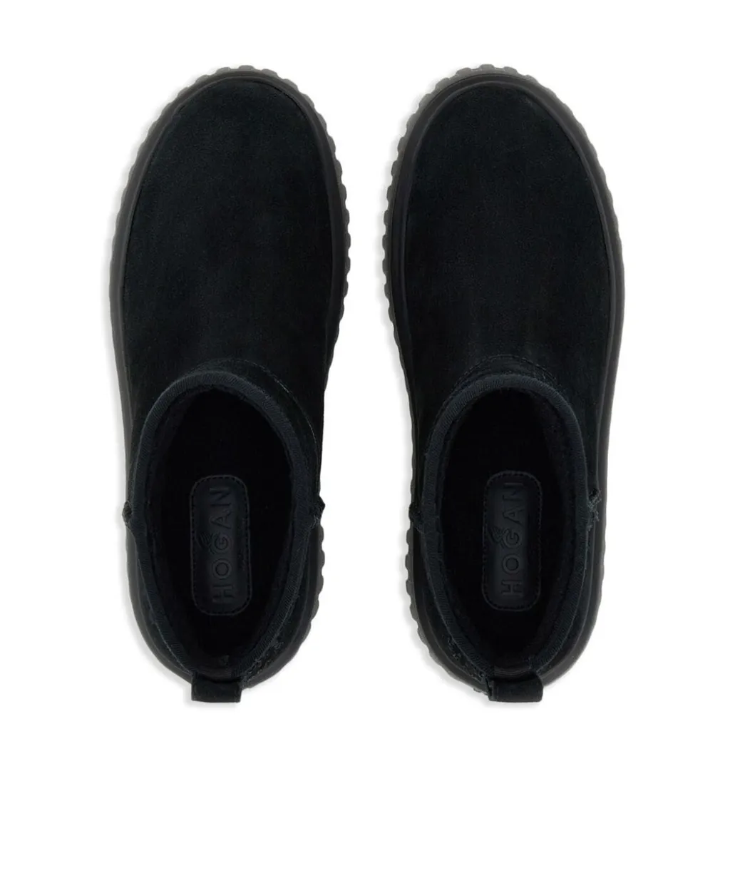 Logo-Patch Slip-On Boots