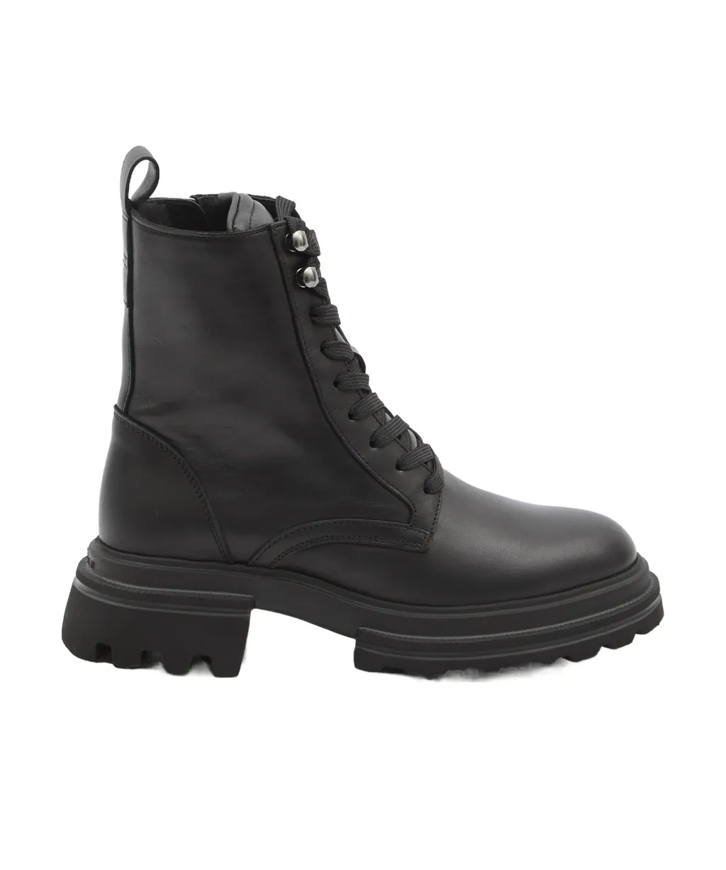 Chunky-Sole Lace-Up Ankle Boots