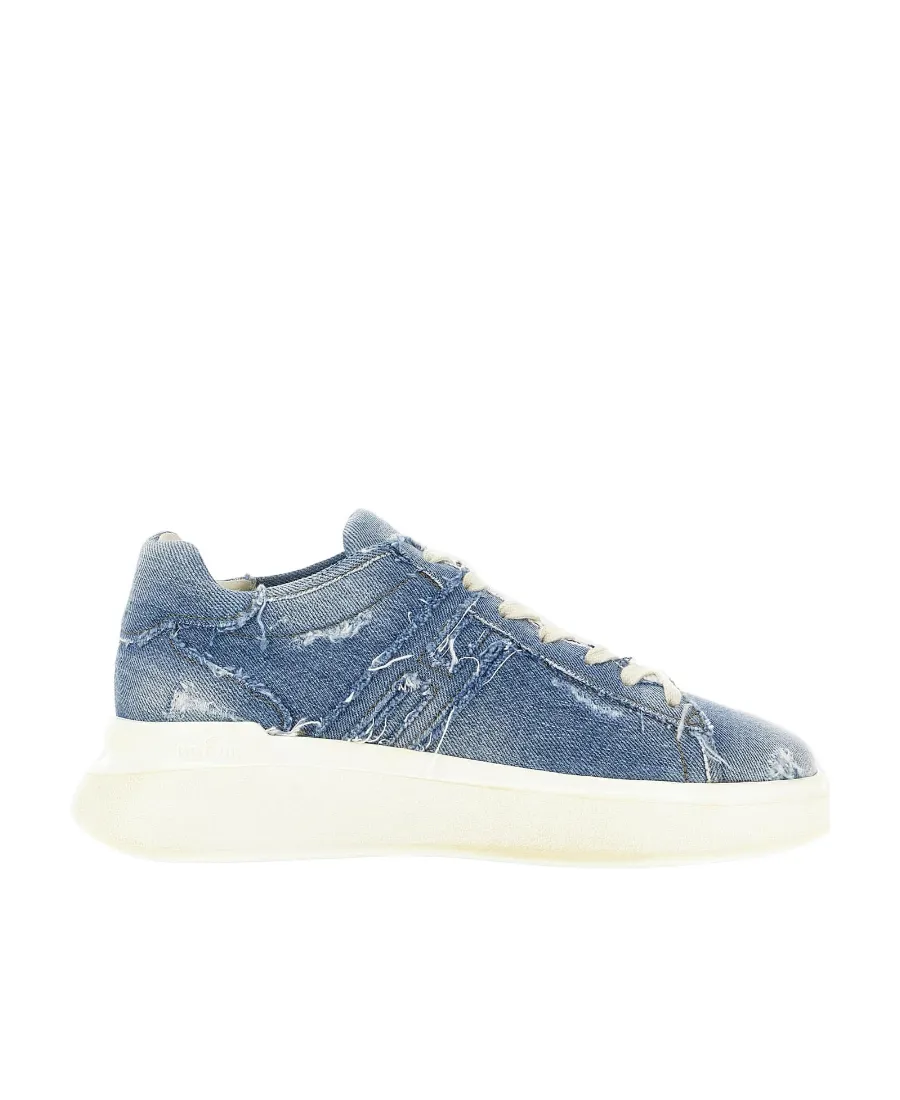 Distressed Denim Sneakers