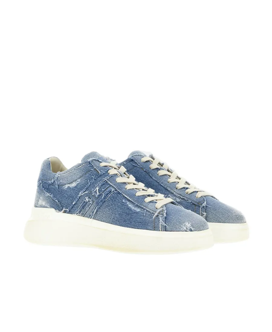 Distressed Denim Sneakers