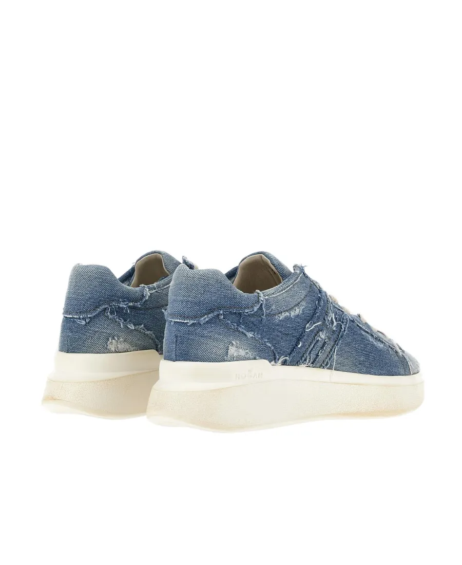 Distressed Denim Sneakers