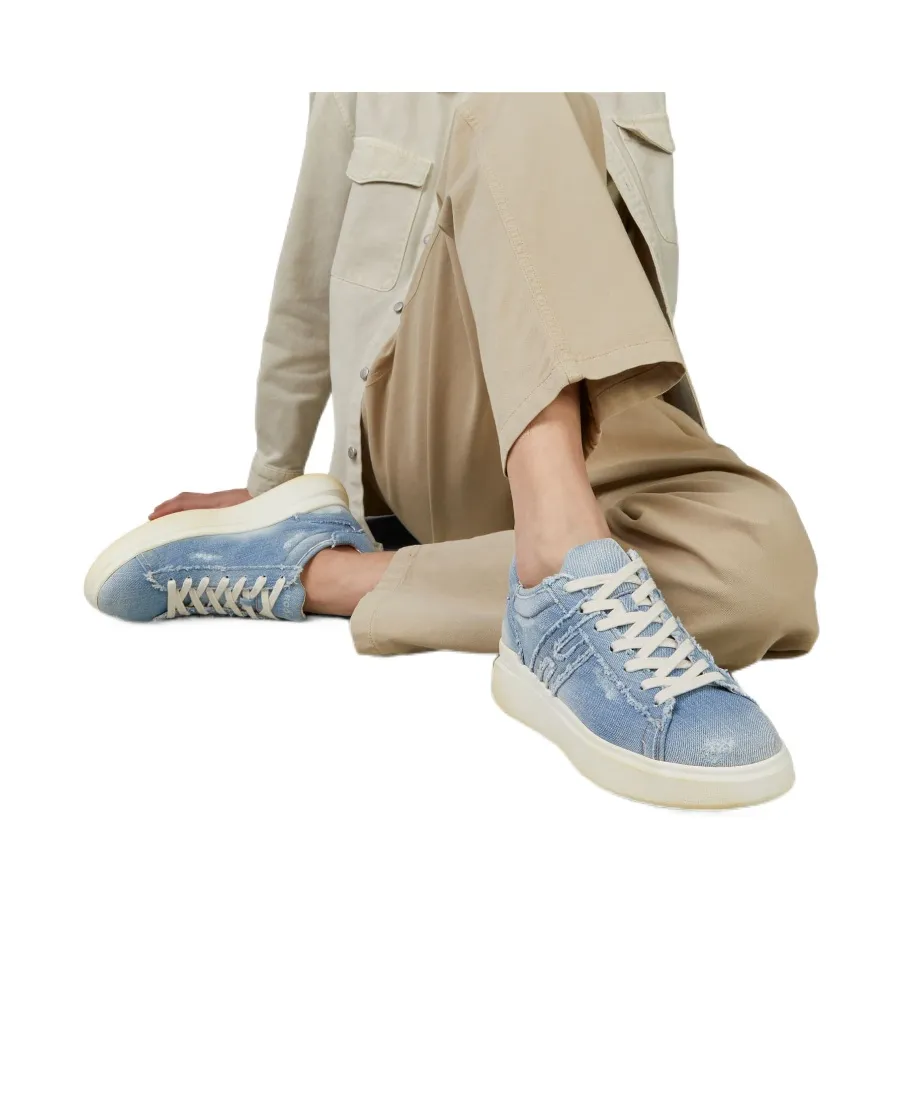 Distressed Denim Sneakers