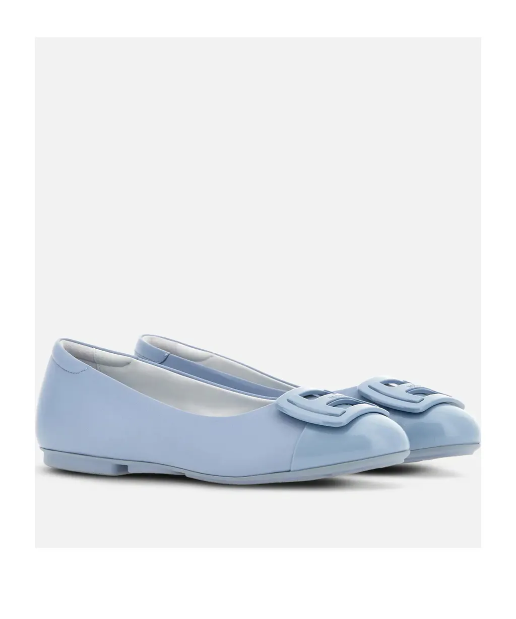Logo-Plaque Slip-On Ballerina Shoes
