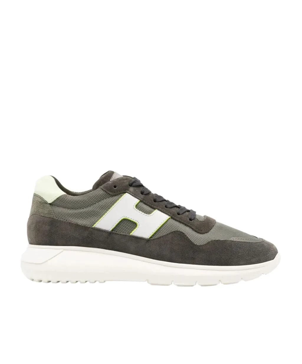 Interactive Panelled Leather Sneakers