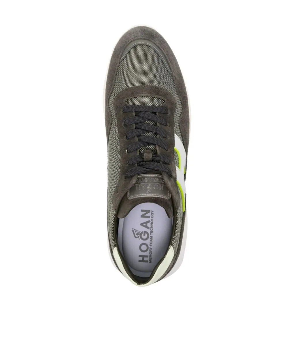 Interactive Panelled Leather Sneakers