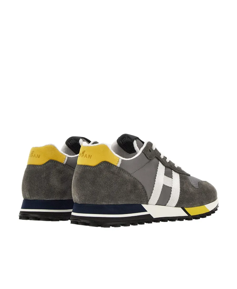 Panelled Lace-Up Sneakers