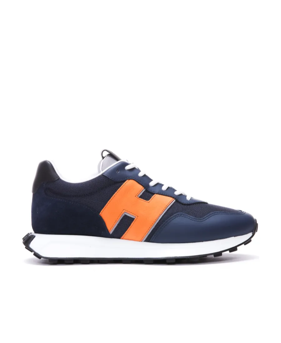 Hogan H601 Logo Patch Lace-Up Sneakers