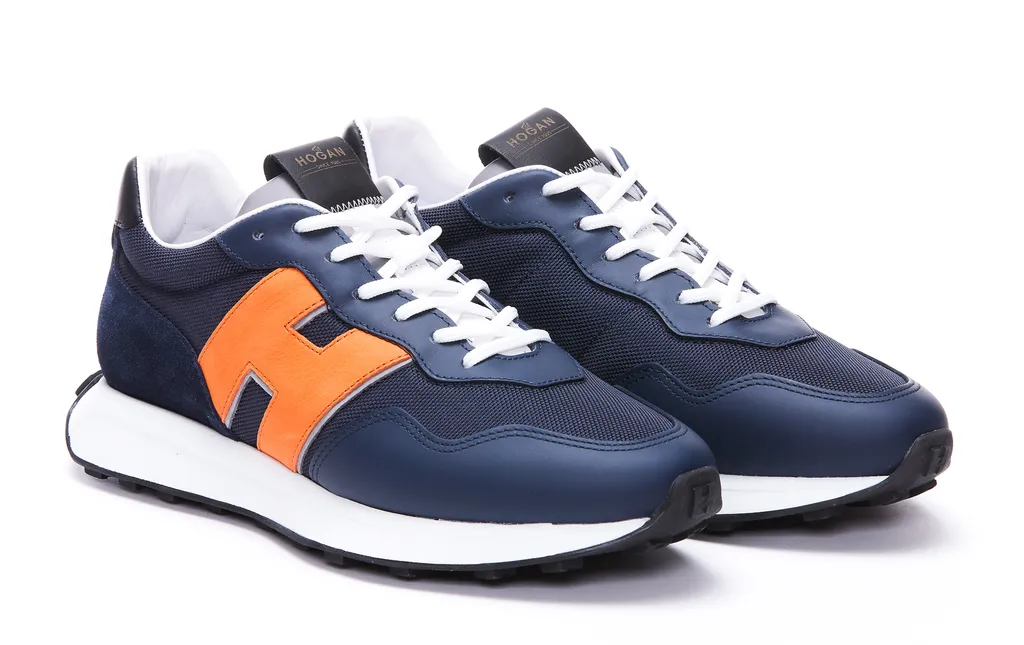 Hogan H601 Logo Patch Lace-Up Sneakers