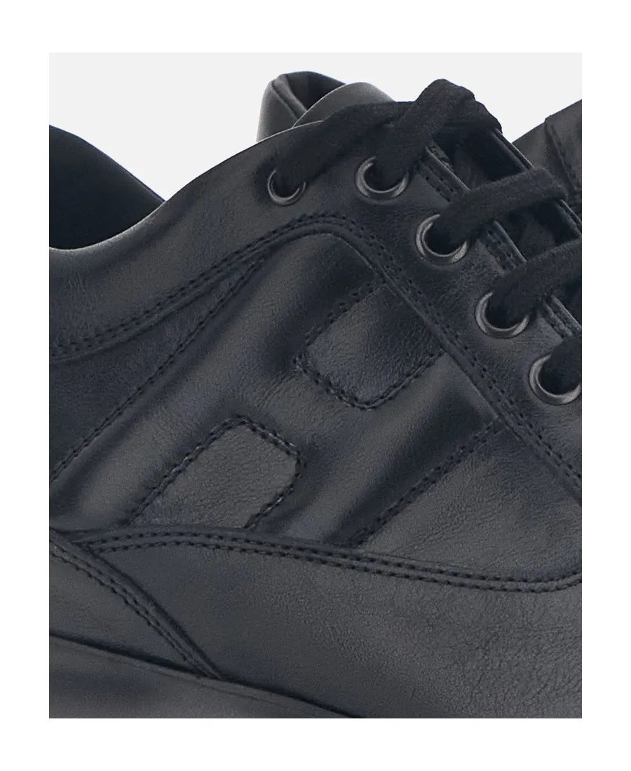 Round-Toe Lace-Up Sneakers