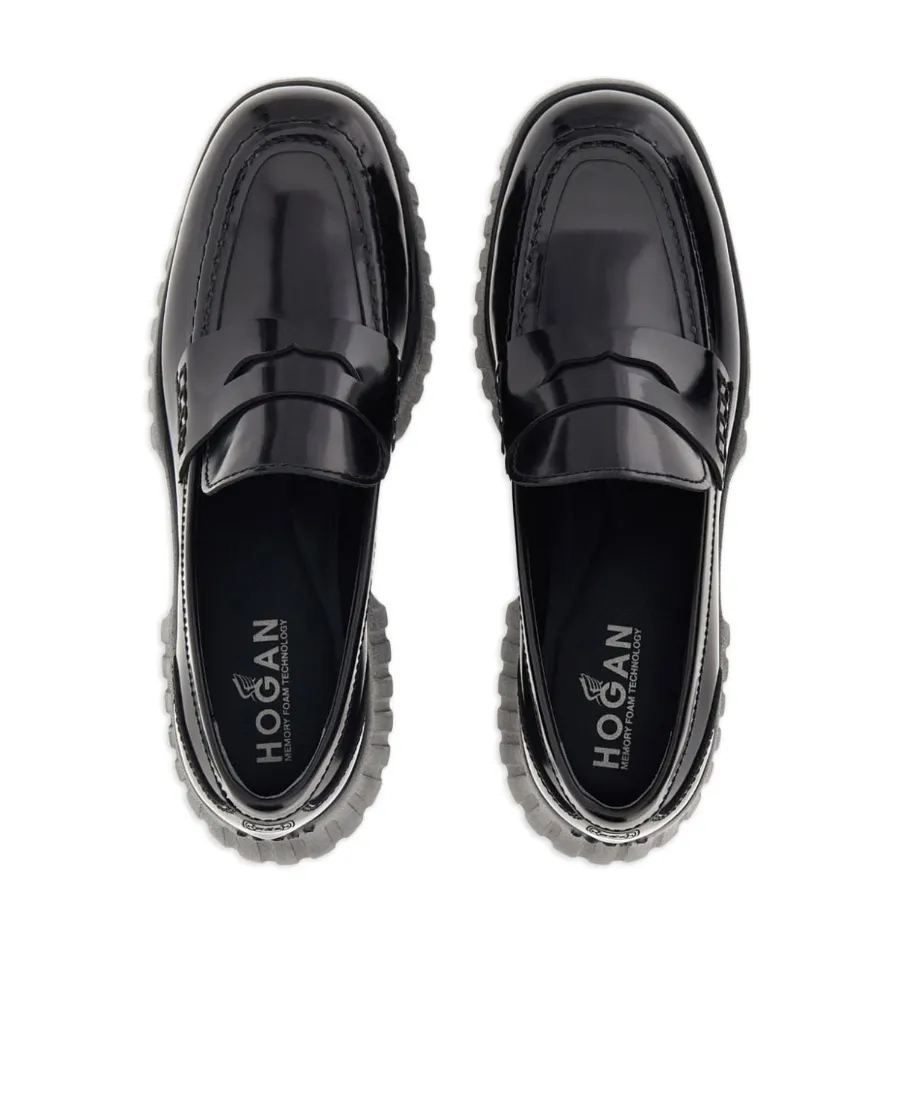 H-Stripes Slip-On Platform Loafers