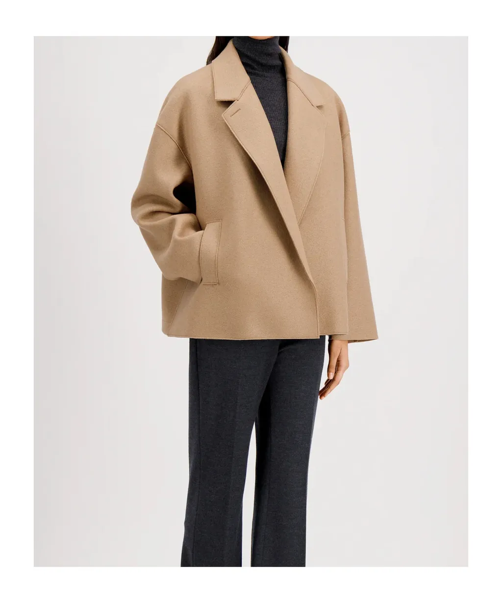 Oversized Boxy Jacket Pressed Wool