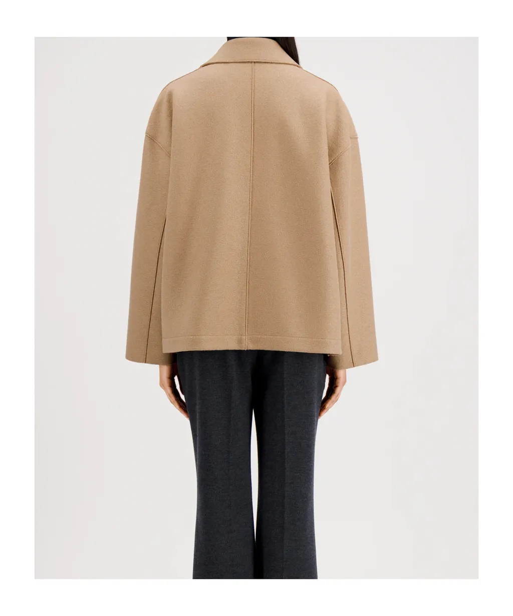 Oversized Boxy Jacket Pressed Wool