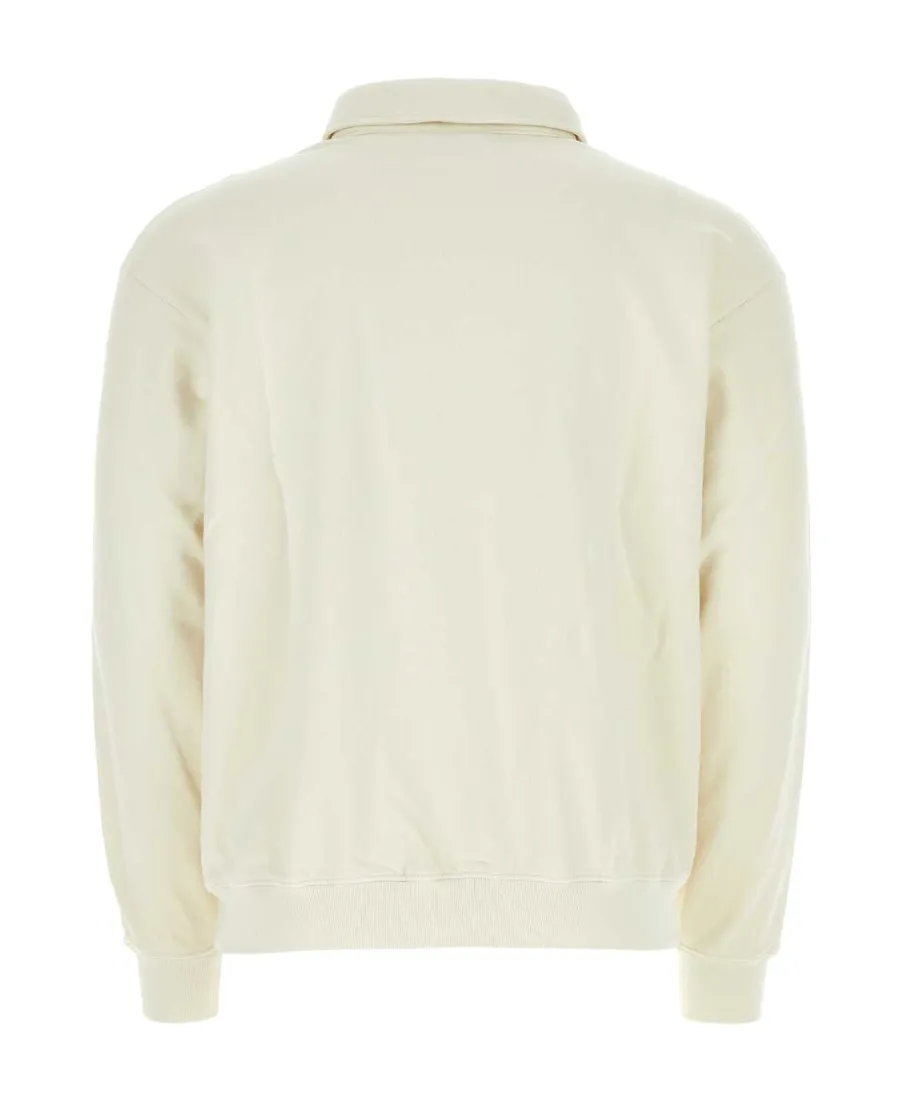 Logo-Printed Long-Sleeved Polo Shirt