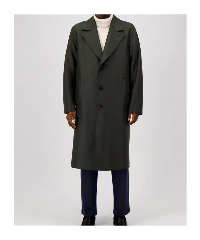 Three-Button Wool Coat