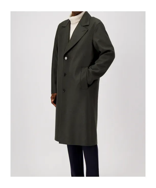 Three-Button Wool Coat