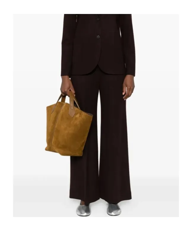 Wide-Leg Wool Trousers