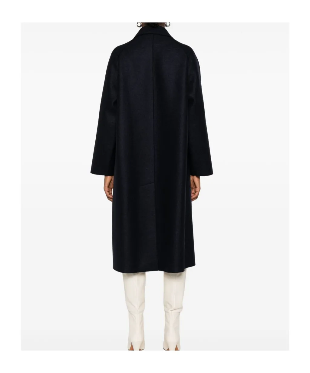 Button-Front Raglan-Sleeve Coat