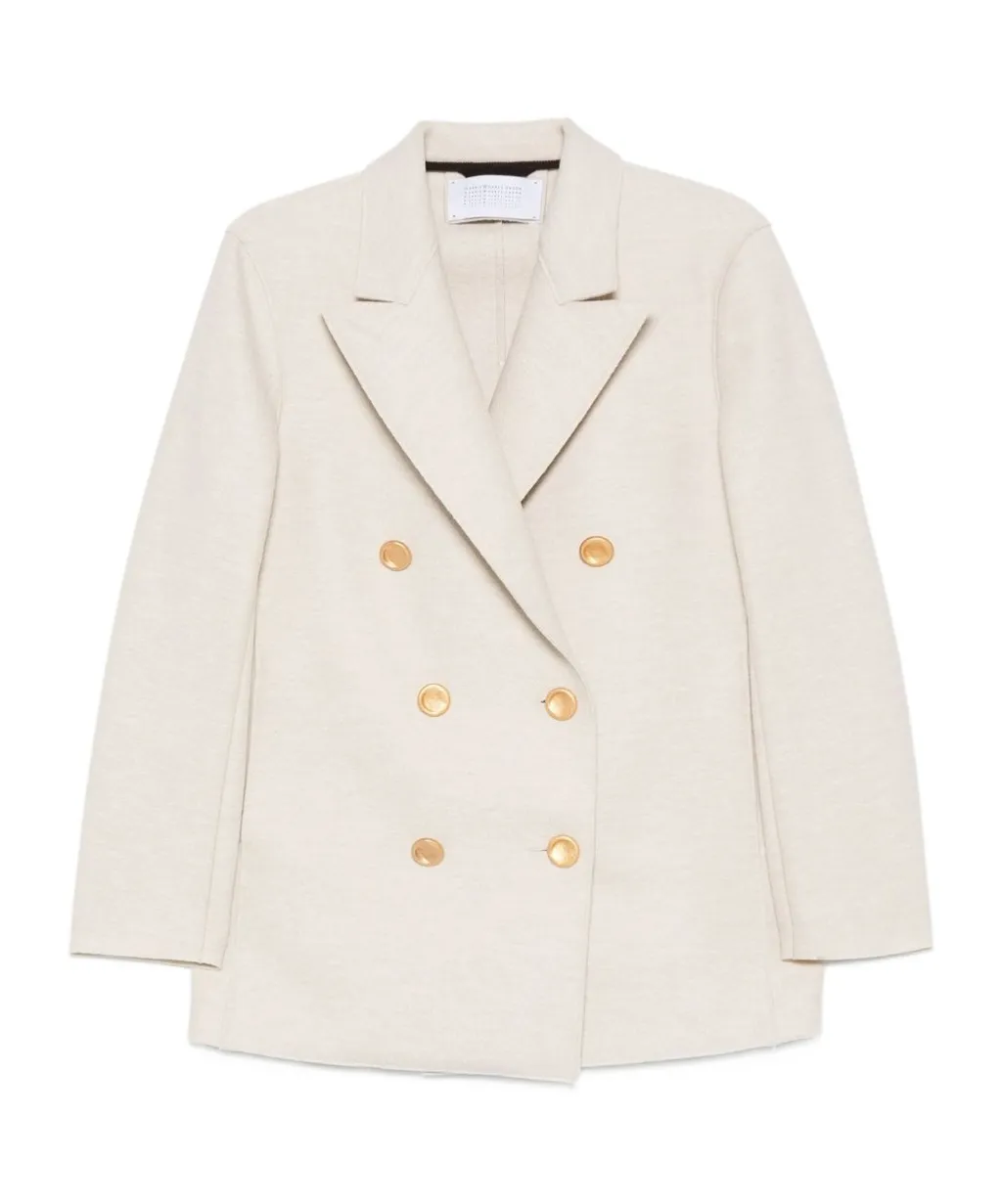 Double-Breasted Gold-Button Coat