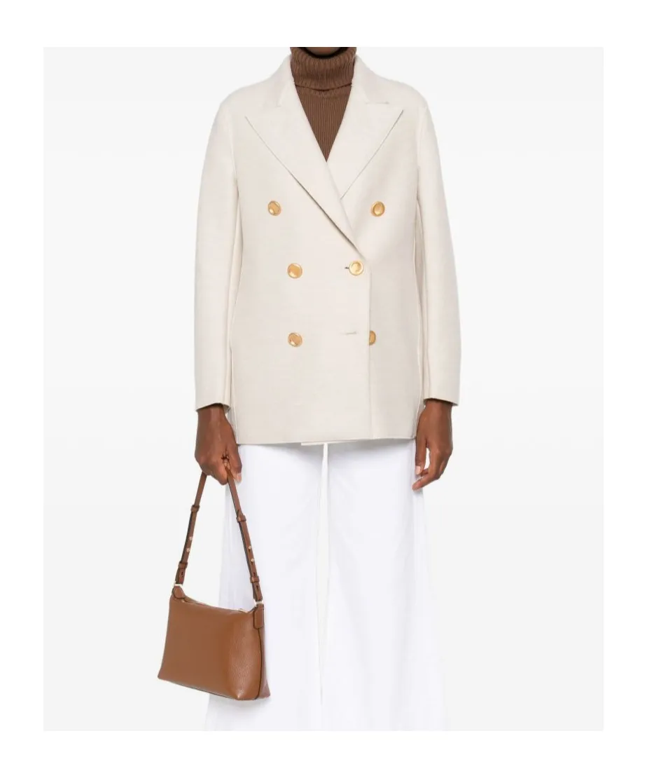 Double-Breasted Gold-Button Coat
