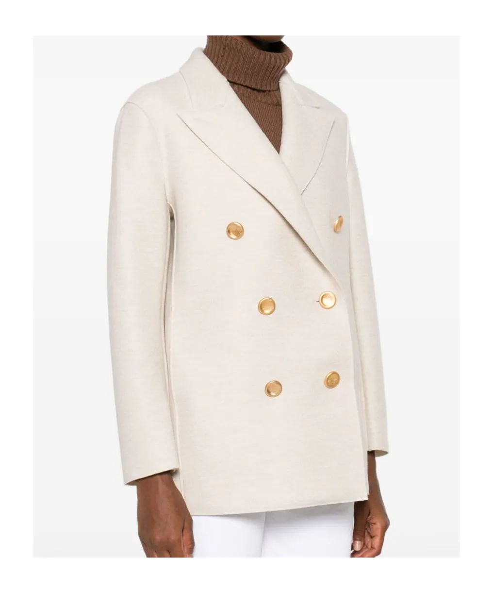 Double-Breasted Gold-Button Coat