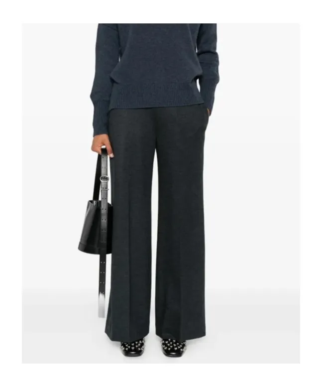 Wide-Leg Wool Trousers