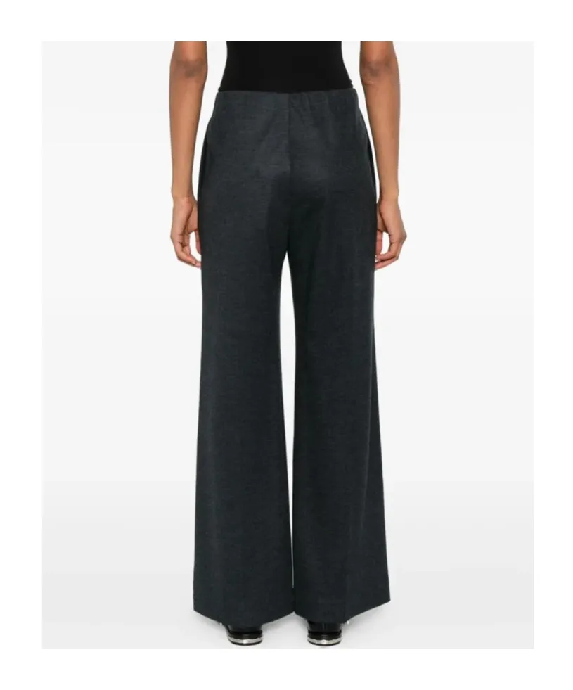 Wide-Leg Wool Trousers